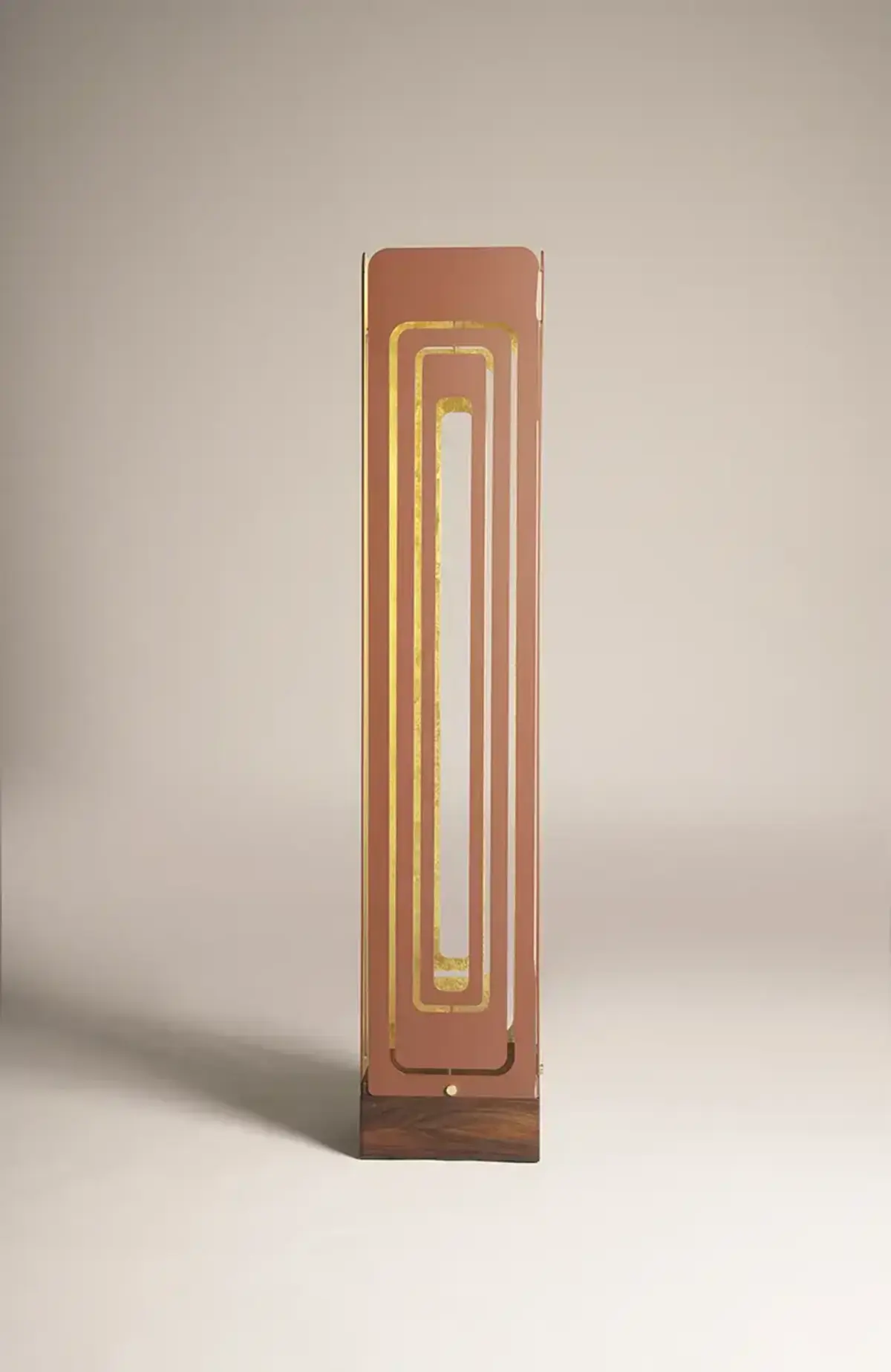 Luminaire Atik terre à feuille d'or — La Lumière Sculptée