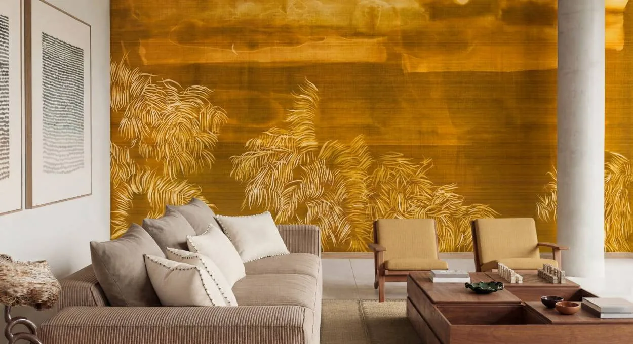Revêtement mural Élitis fibres végétales raphia de Madagascar — Maison Esclavissat Mâcon