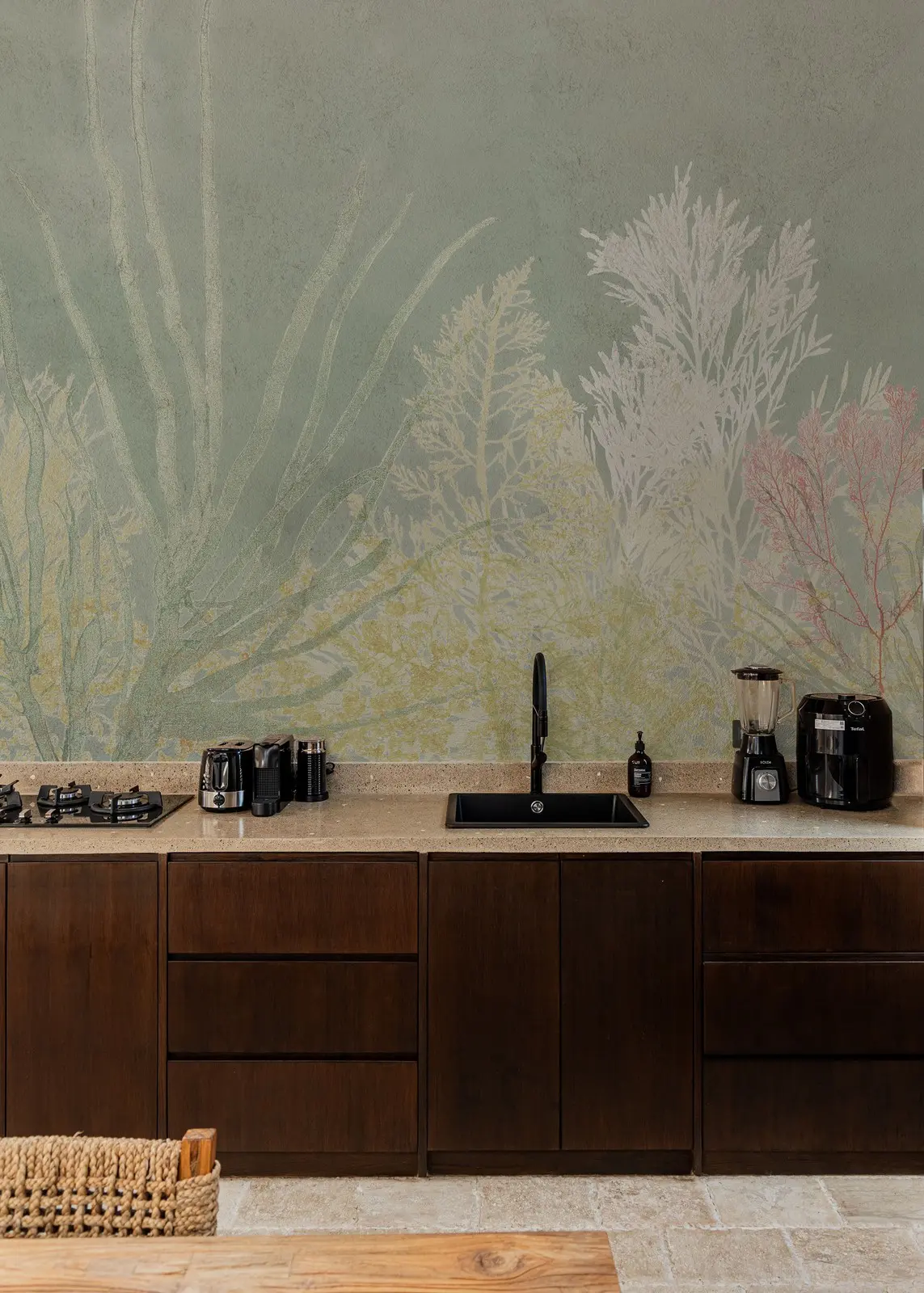 Papier peint étanche Wall & Deco Wet System Algife — motif aquatique pour salle de bain et douche, Maison Esclavissat