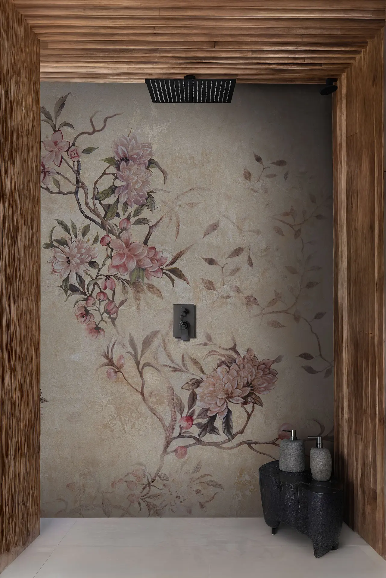 Papier peint étanche Wall & Deco Wet System Dalida — décor mural grand format pour douche et salle de bain, Maison Esclavissat