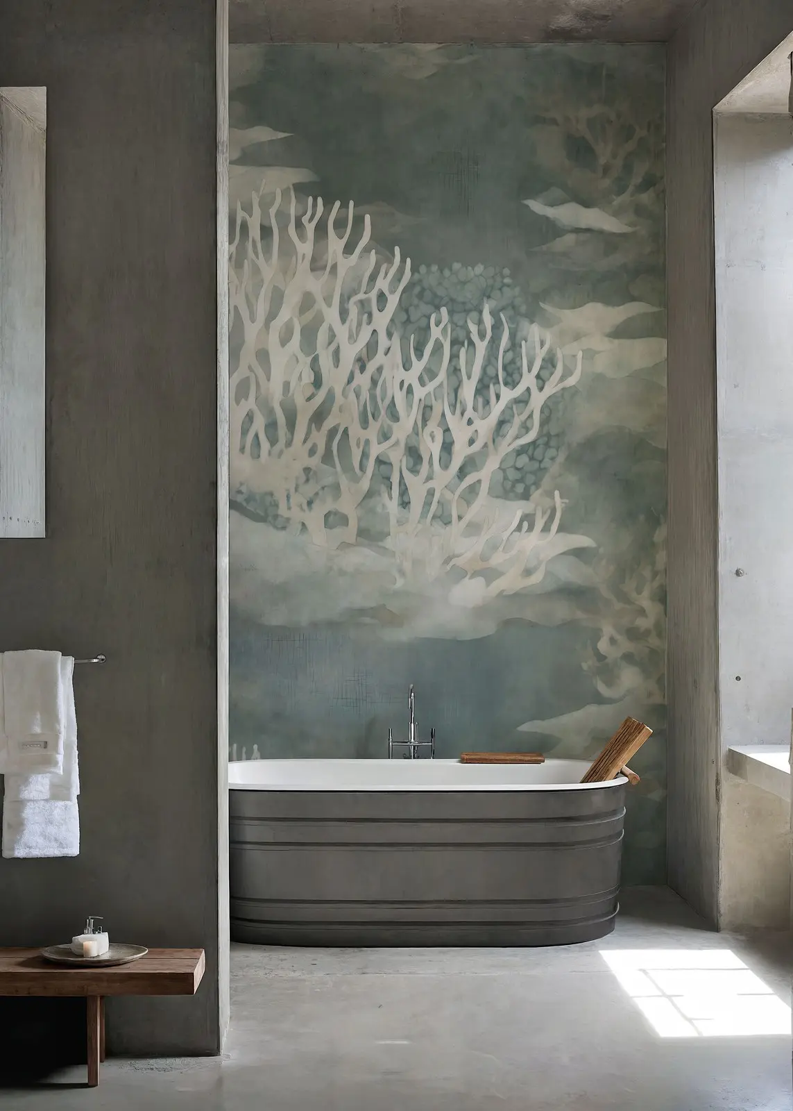 Papier peint étanche Wall & Deco Wet System Good Mood — décor graphique coloré pour salle de bain et douche, Maison Esclavissat