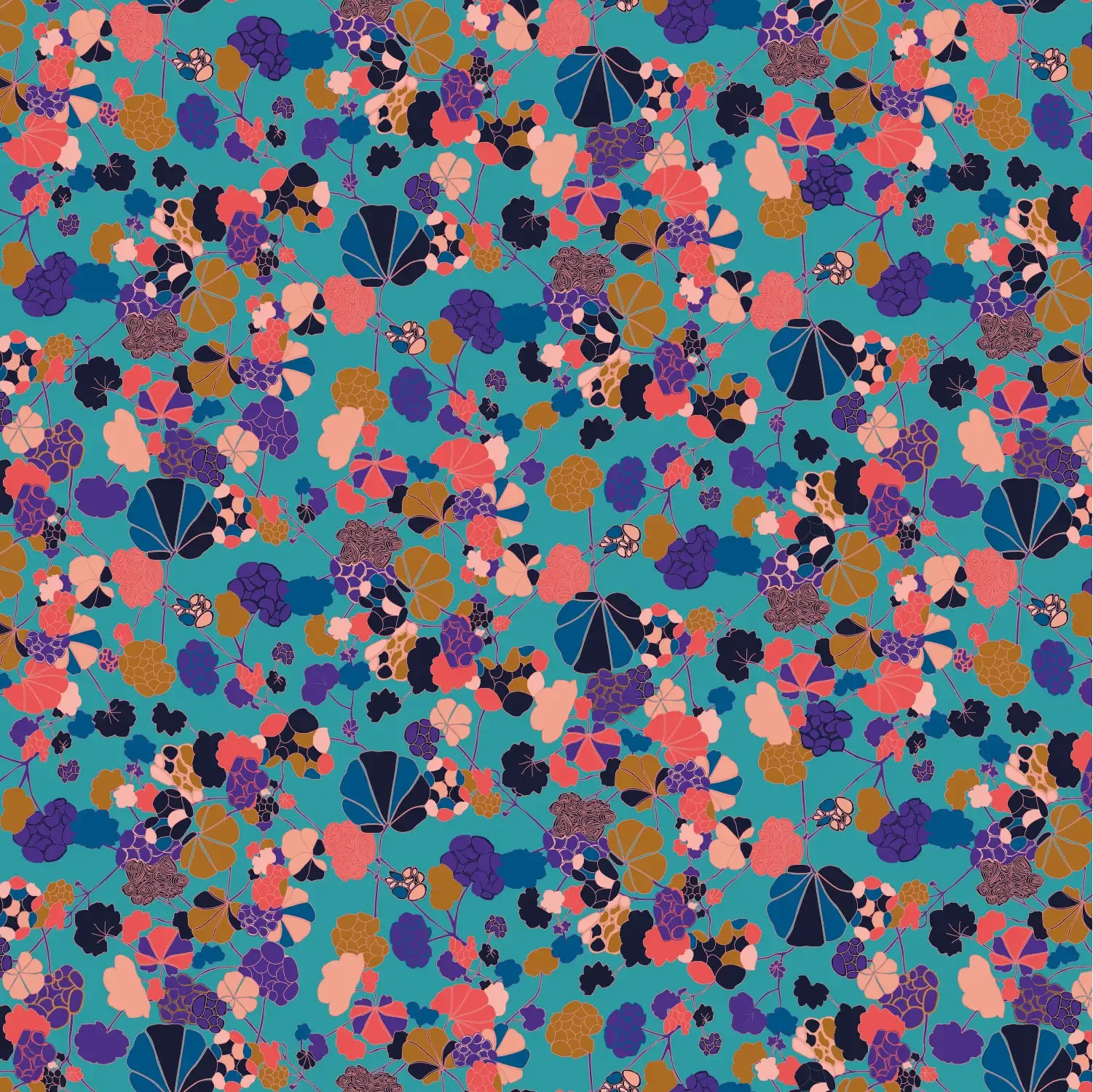 Papier peint Ressource Forestine motif Florescence FL03 — Maison Esclavissat Mâcon