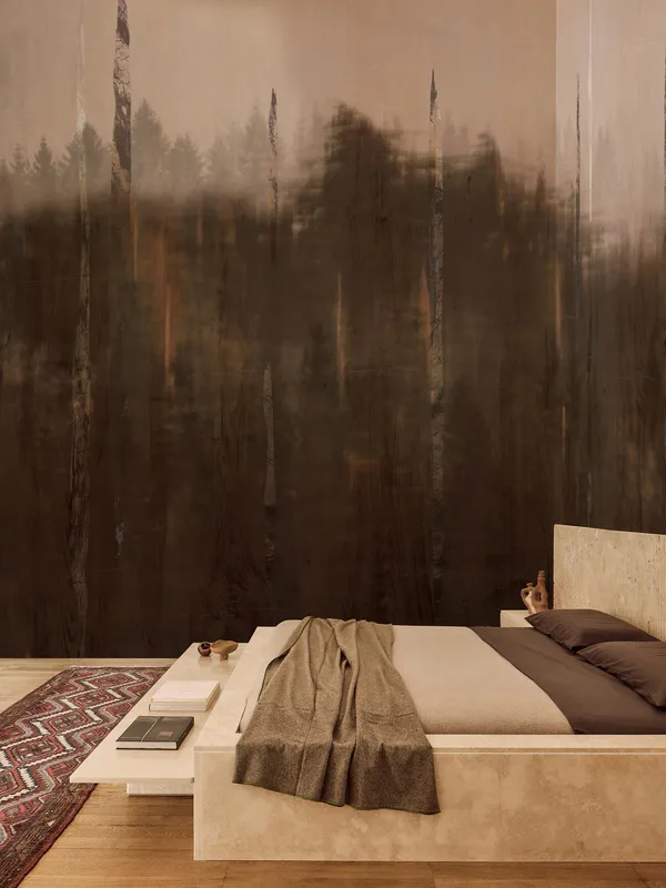 Papier peint Wall & Deco collection In Brown We Trust — motif Ghostforrest — Maison Esclavissat Mâcon