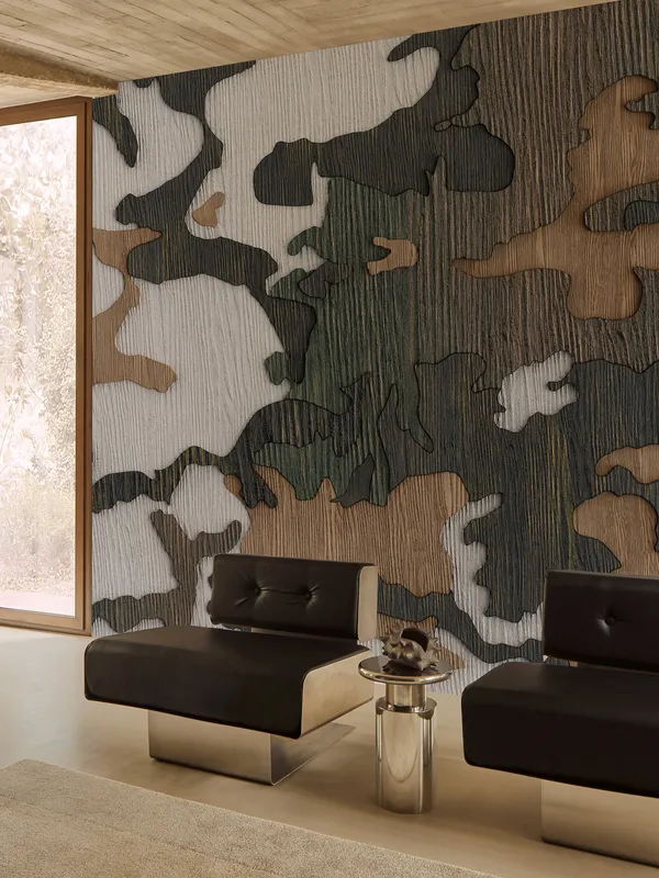 Papier peint Wall & Deco collection In Brown We Trust — motif Hiding In Barks — Maison Esclavissat Mâcon