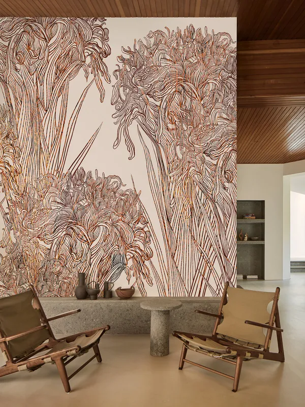 Papier peint Wall & Deco collection In Brown We Trust — motif Lilly — Maison Esclavissat Mâcon