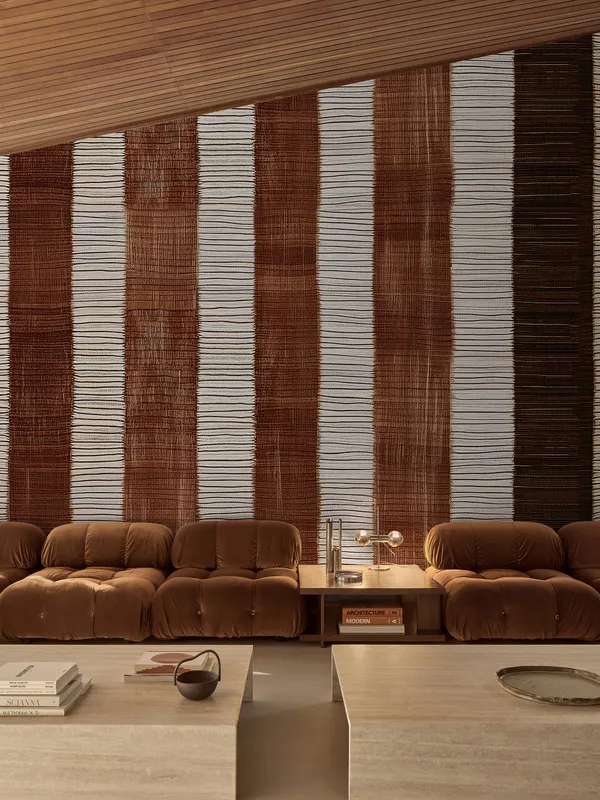Papier peint Wall & Deco collection In Brown We Trust — motif Tracciante — Maison Esclavissat Mâcon
