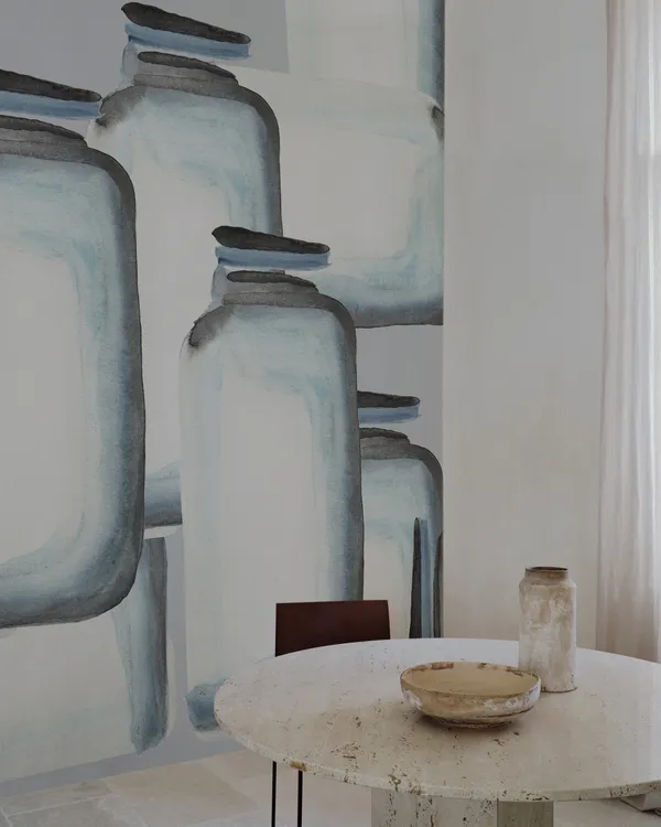 Papier peint Wall & Deco collection Mediterraneo — motif Outlines — Maison Esclavissat Mâcon