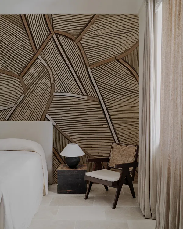 Papier peint Wall & Deco collection Mediterraneo — motif Stige — Maison Esclavissat Mâcon