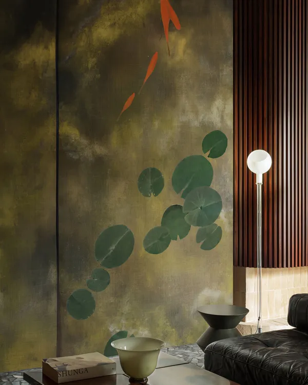 Papier peint Wall & Deco collection Mid Century Glam — motif Giverny — Maison Esclavissat Mâcon