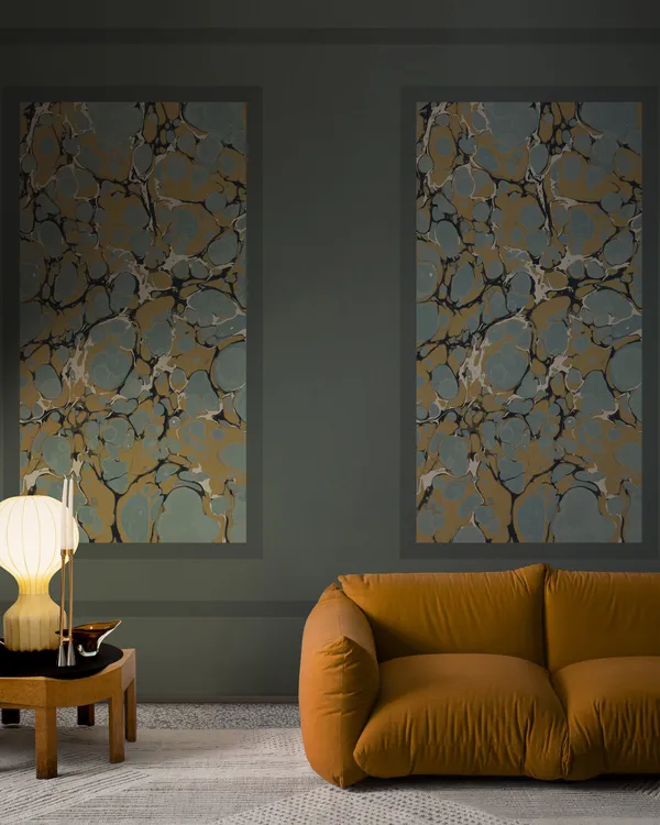 Papier peint Wall & Deco collection Mid Century Glam — motif Magma — Maison Esclavissat Mâcon