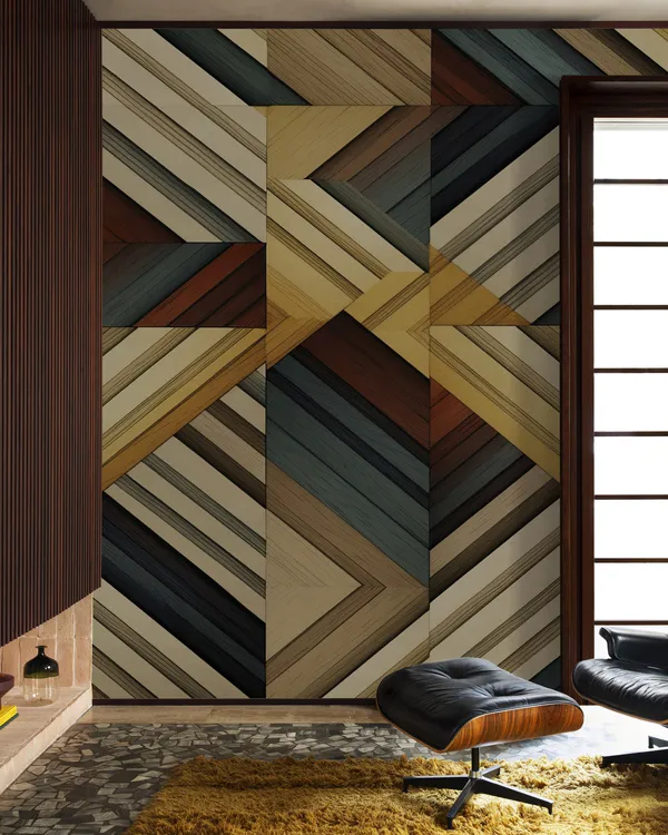 Papier peint Wall & Deco collection Mid Century Glam — motif Ōku — Maison Esclavissat Mâcon