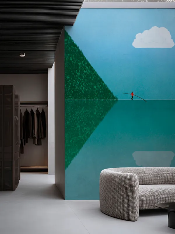 Papier peint Wall & Deco collection Modern Roots — motif Balancing — Maison Esclavissat Mâcon