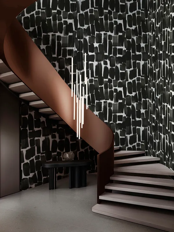 Papier peint Wall & Deco collection Modern Roots — motif Black Attraction — Maison Esclavissat Mâcon