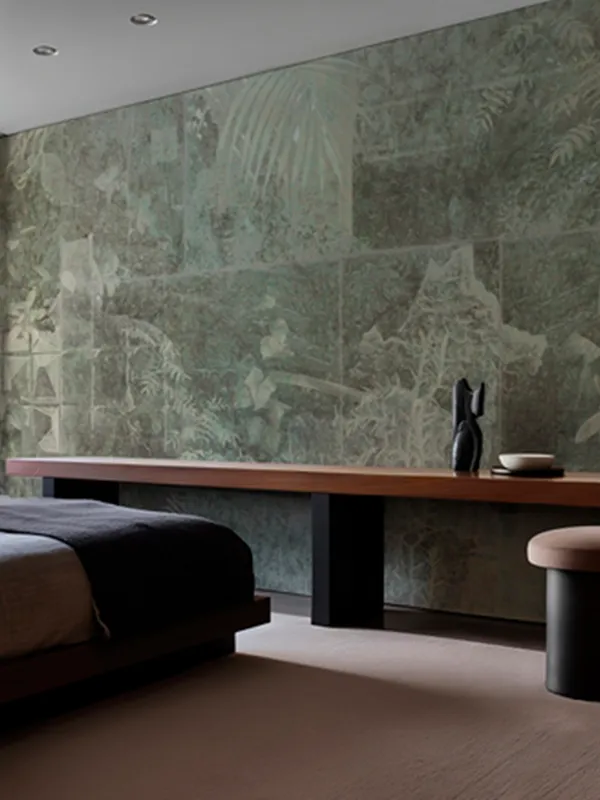 Papier peint Wall & Deco collection Modern Roots — motif Tileaves — Maison Esclavissat Mâcon