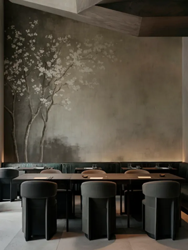 Papier peint Wall & Deco collection Modern Roots — motif White Spring — Maison Esclavissat Mâcon