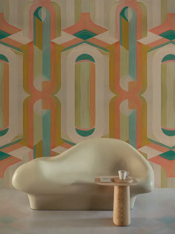Papier peint Wall & Deco collection Soulful Minimalism — motif Ananke — Maison Esclavissat Mâcon