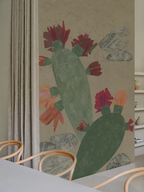 Papier peint Wall & Deco collection Soulful Minimalism — motif Le Gardien De Mon Jardin — Maison Esclavissat Mâcon