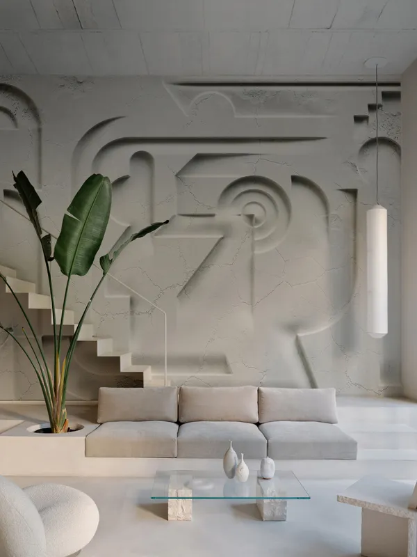 Papier peint Wall & Deco collection Soulful Minimalism — motif Metavision — Maison Esclavissat Mâcon