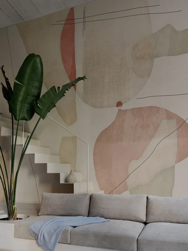 Papier peint Wall & Deco collection Soulful Minimalism — motif Oxytocin — Maison Esclavissat Mâcon