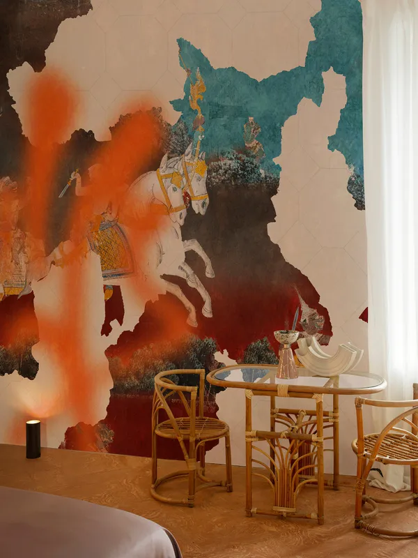 Papier peint Wall & Deco collection Timeless — motif Overlap — Maison Esclavissat Mâcon