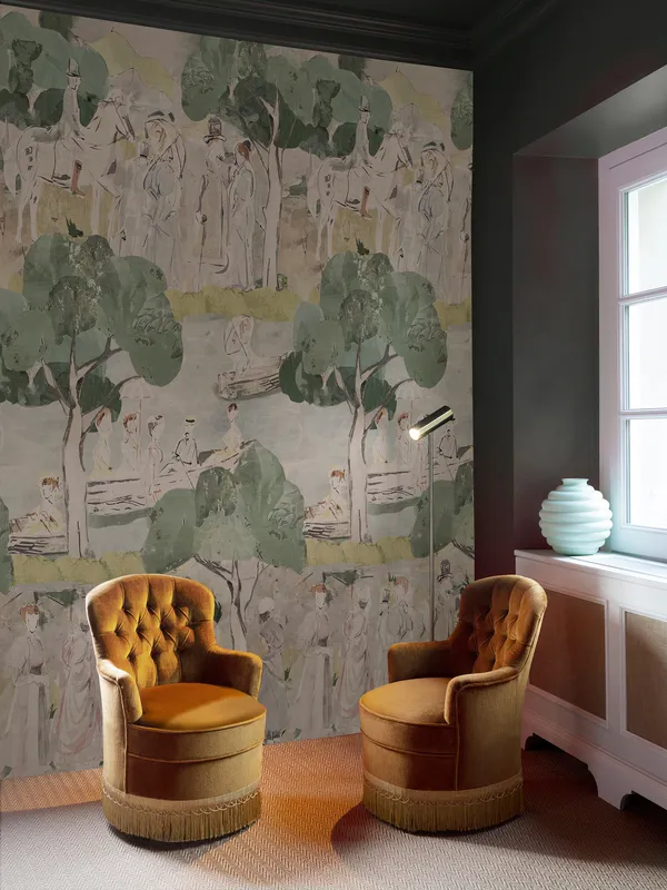 Papier peint Wall & Deco collection Timeless — motif Vacances — Maison Esclavissat Mâcon