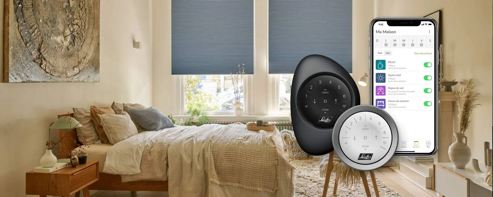 Télécommande Luxaflex PowerView Pebble — Maison Esclavissat Mâcon
