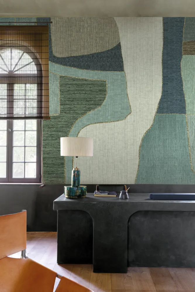 Papier peint Khroma Tessura — Boro Teal — Maison Esclavissat Mâcon