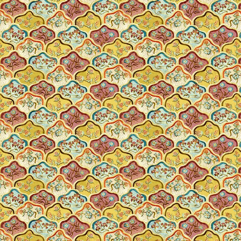 Papier peint Ressource Antoinette Poisson Collines de Fleurs CDF01 — Maison Esclavissat Mâcon
