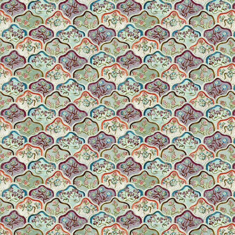 Papier peint Ressource Antoinette Poisson Collines de Fleurs CDF02 — Maison Esclavissat Mâcon