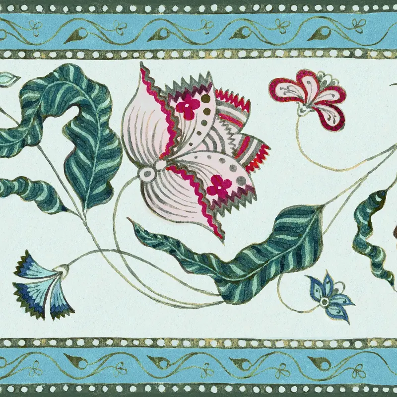 Papier peint Ressource Antoinette Poisson Frise Indienne FIN02 — Maison Esclavissat Mâcon