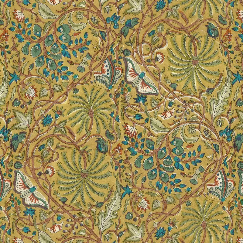 Papier peint Ressource Caravane Papilio Curcuma — Maison Esclavissat Mâcon