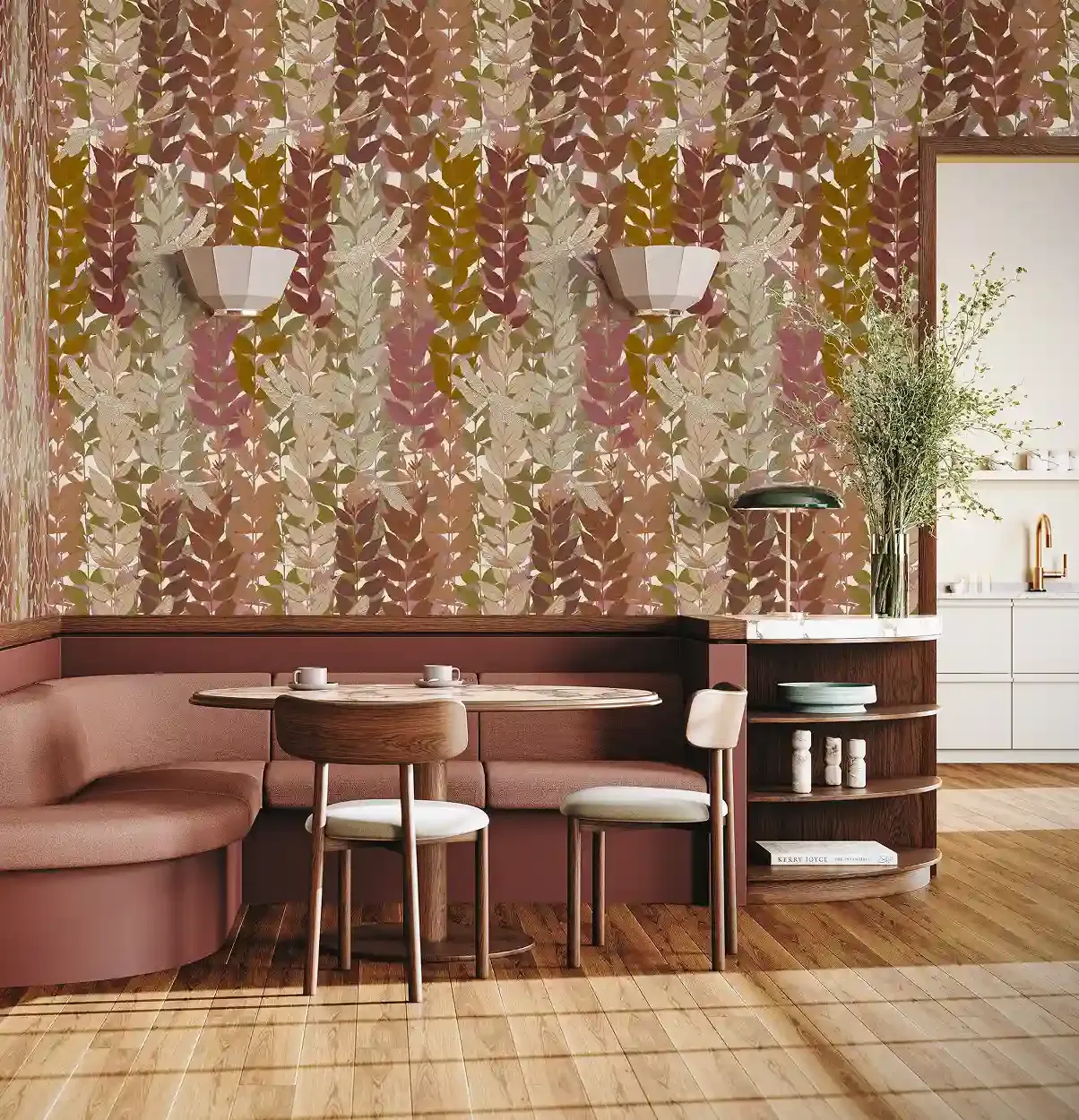 Papier peint Ressource Forestine Édition N°2, motif végétal salle à manger — Maison Esclavissat Mâcon
