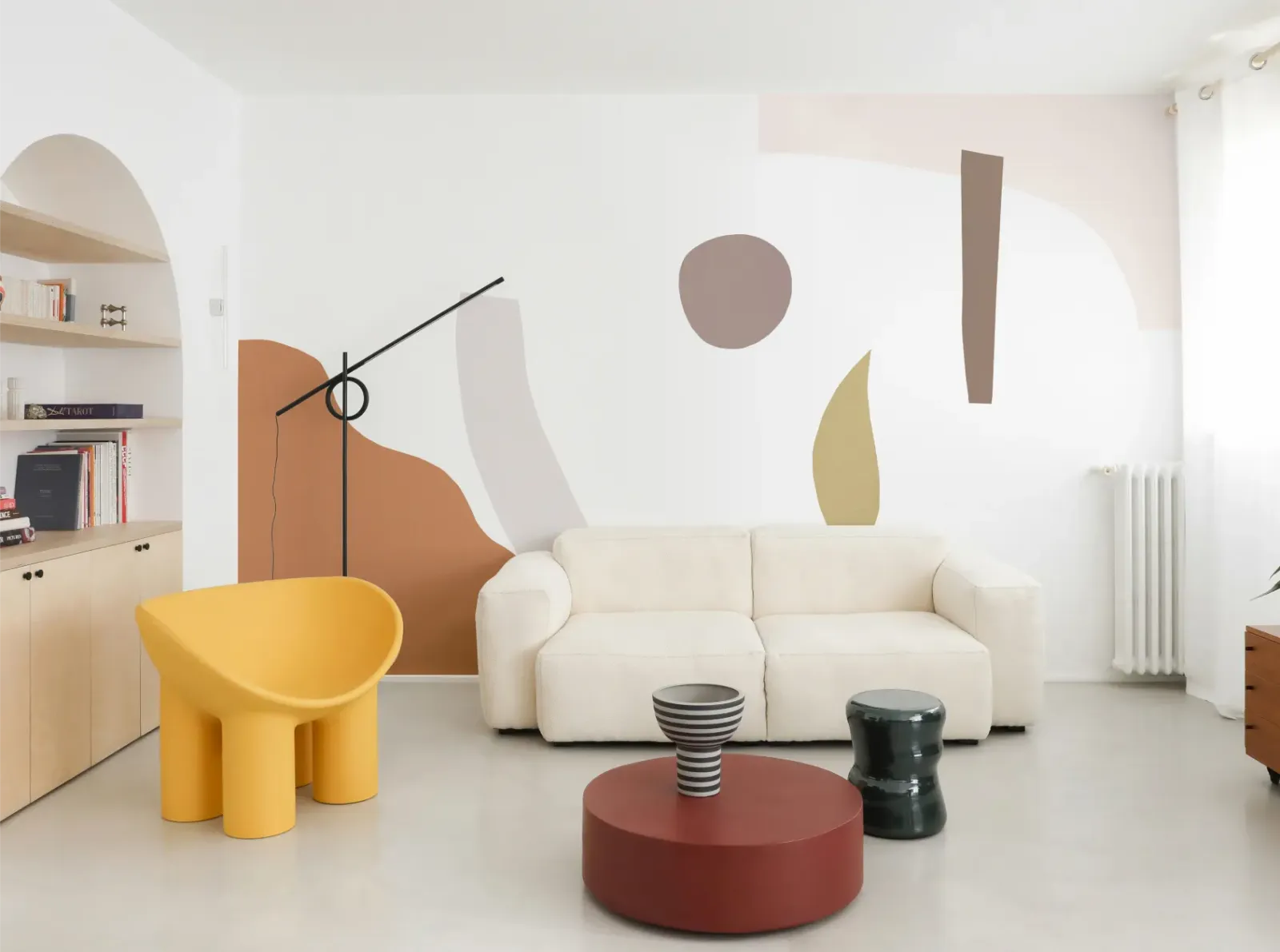 Peinture Ressource collection Heju, intérieur blanc et bois — Maison Esclavissat Mâcon